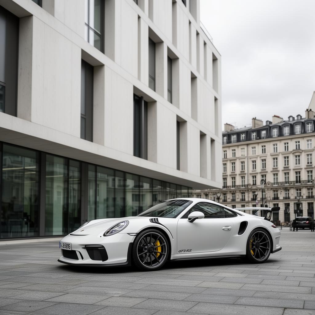 Porsche GT3 vor Gebäude